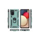 Samsung Galaxy A02S Kılıf Sofya Yüzüklü Silikon Kapak - Yeşil