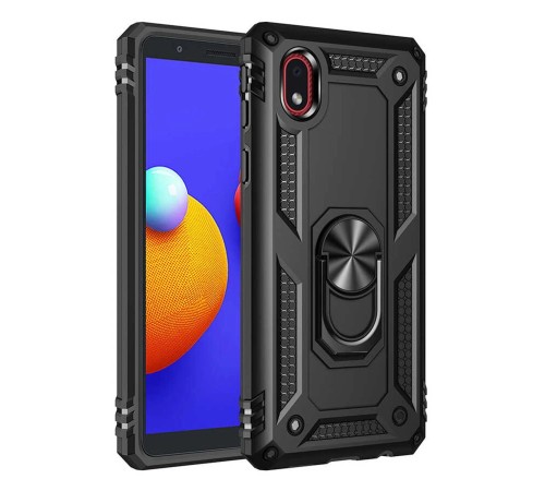 Samsung Galaxy A01 Core Kılıf Sofya Yüzüklü Silikon Kapak - Siyah Samsung Galaxy A01 Core Kılıf Sofya Yüzüklü Silikon Kapak - Siyah