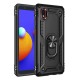 Samsung Galaxy A01 Core Kılıf Sofya Yüzüklü Silikon Kapak - Siyah