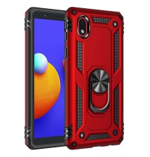 Samsung Galaxy A01 Core Kılıf Sofya Yüzüklü Silikon Kapak - Kırmızı
