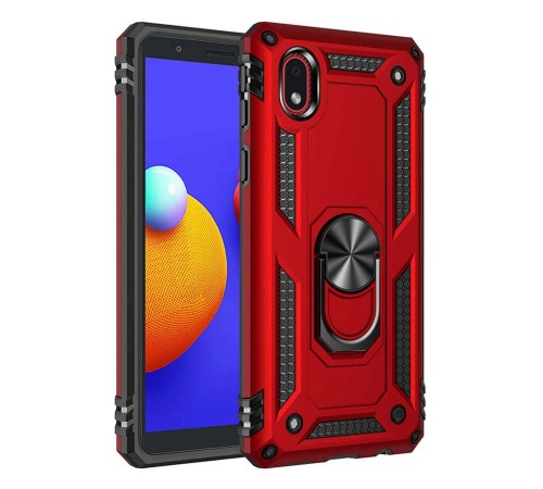 Samsung Galaxy A01 Core Kılıf Sofya Yüzüklü Silikon Kapak - Kırmızı Samsung Galaxy A01 Core Kılıf Sofya Yüzüklü Silikon Kapak - Kırmızı