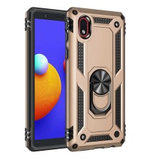 Samsung Galaxy A01 Core Kılıf Sofya Yüzüklü Silikon Kapak - Gold