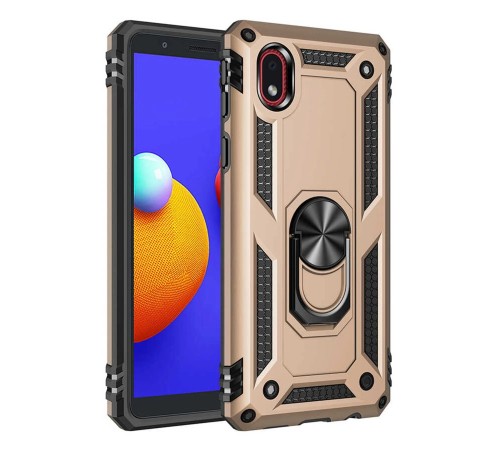 Samsung Galaxy A01 Core Kılıf Sofya Yüzüklü Silikon Kapak - Gold Samsung Galaxy A01 Core Kılıf Sofya Yüzüklü Silikon Kapak - Gold