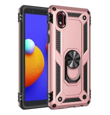 Samsung Galaxy A01 Core Kılıf Sofya Yüzüklü Silikon Kapak - Rose