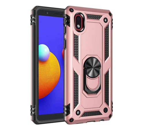 Samsung Galaxy A01 Core Kılıf Sofya Yüzüklü Silikon Kapak - Rose Samsung Galaxy A01 Core Kılıf Sofya Yüzüklü Silikon Kapak - Rose