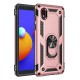 Samsung Galaxy A01 Core Kılıf Sofya Yüzüklü Silikon Kapak - Rose