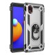 Samsung Galaxy A01 Core Kılıf Sofya Yüzüklü Silikon Kapak - Gümüş