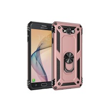 Samsung Galaxy J7 Kılıf Sofya Yüzüklü Silikon Kapak - Rose