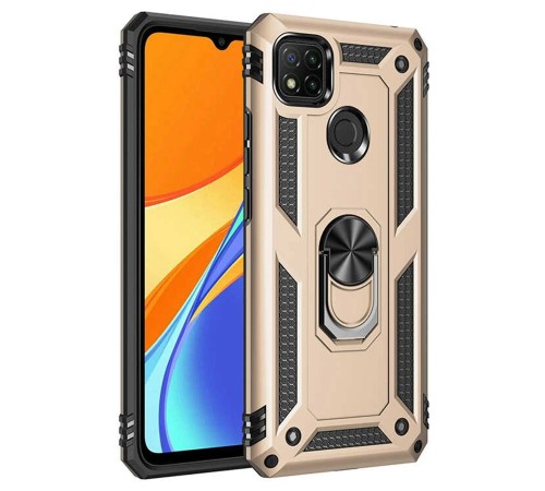 Xiaomi Redmi 9C Kılıf Sofya Yüzüklü Silikon Kapak - Gold Xiaomi Redmi 9C Kılıf Sofya Yüzüklü Silikon Kapak - Gold