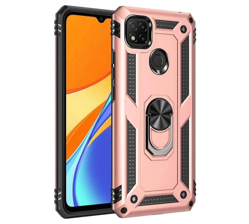 Xiaomi Redmi 9C Kılıf Sofya Yüzüklü Silikon Kapak - Rose Xiaomi Redmi 9C Kılıf Sofya Yüzüklü Silikon Kapak - Rose