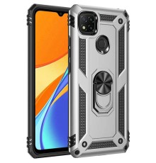 Xiaomi Redmi 9C Kılıf Sofya Yüzüklü Silikon Kapak - Gümüş