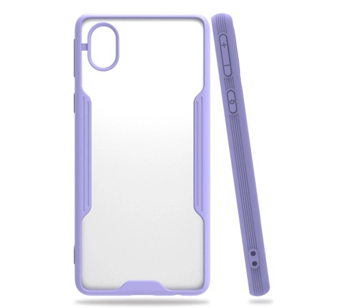 Samsung Galaxy A01 Core Kılıf Platin Silikon - Lila Samsung Galaxy A01 Core Kılıf Platin Silikon - Lila