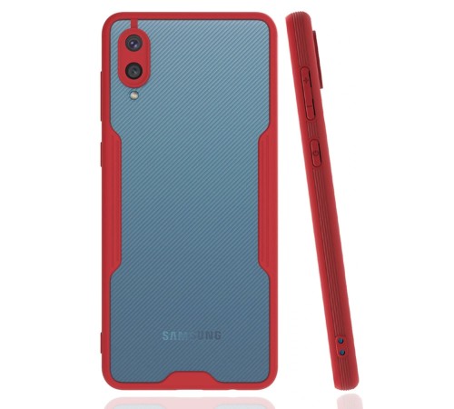 Samsung Galaxy A02 Kılıf Platin Silikon - Kırmızı