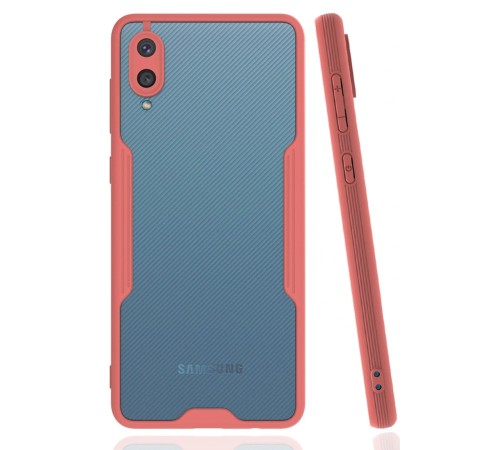 Samsung Galaxy A02 Kılıf Platin Silikon - Pembe