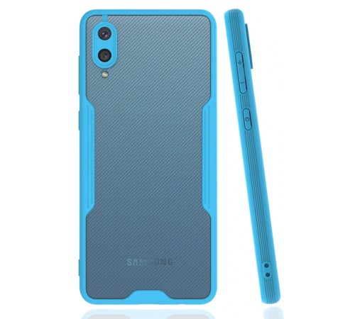 Samsung Galaxy A02 Kılıf Platin Silikon - Mavi