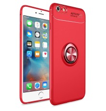 iPhone 6 Kılıf Range Yüzüklü Silikon - Kırmızı