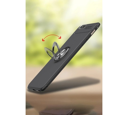 iPhone 6 Kılıf Range Yüzüklü Silikon - Kırmızı