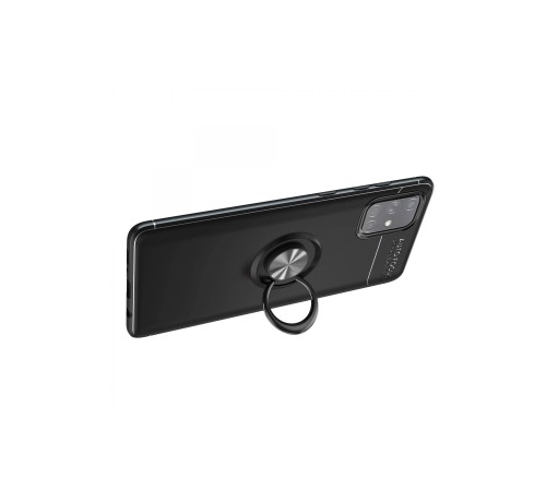 Samsung Galaxy A71 Kılıf Range Yüzüklü Silikon - Siyah Samsung Galaxy A71 Kılıf Range Yüzüklü Silikon - Siyah