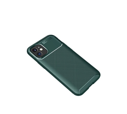 iPhone 12 Mini Kılıf Auto Focus Karbon Kapak - Yeşil iPhone 12 Mini Kılıf Auto Focus Karbon Kapak - Yeşil