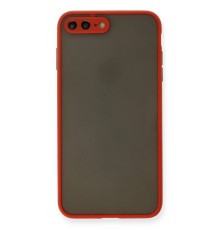 iPhone 7 Plus Kılıf Montreal Silikon Kapak - Kırmızı