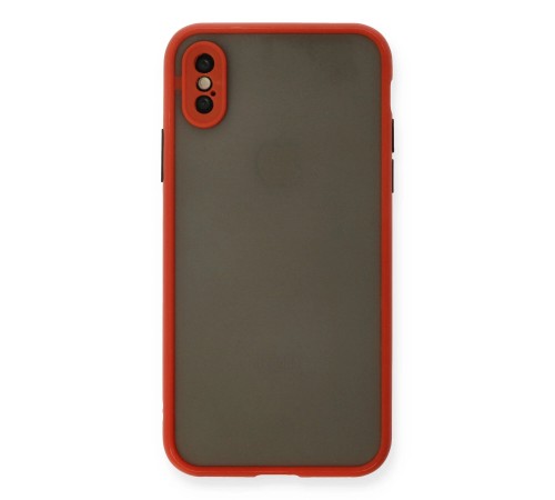 iPhone X Kılıf Montreal Silikon Kapak - Kırmızı iPhone X Kılıf Montreal Silikon Kapak - Kırmızı