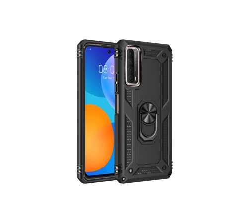 Huawei P Smart 2021 Kılıf Sofya Yüzüklü Silikon Kapak - Siyah Huawei P Smart 2021 Kılıf Sofya Yüzüklü Silikon Kapak - Siyah