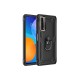 Huawei P Smart 2021 Kılıf Sofya Yüzüklü Silikon Kapak - Siyah