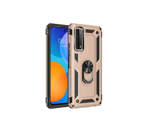Huawei P Smart 2021 Kılıf Sofya Yüzüklü Silikon Kapak - Gold Huawei P Smart 2021 Kılıf Sofya Yüzüklü Silikon Kapak - Gold