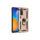 Huawei P Smart 2021 Kılıf Sofya Yüzüklü Silikon Kapak - Gold