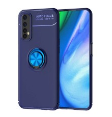 Realme 7 Kılıf Range Yüzüklü Silikon - Mavi
