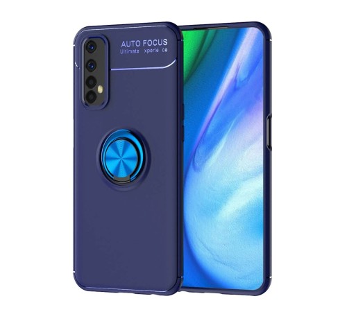 Realme 7 Kılıf Range Yüzüklü Silikon - Mavi Realme 7 Kılıf Range Yüzüklü Silikon - Mavi