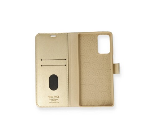 Samsung Galaxy Note 20 Kılıf Trend S Plus Kapaklı Kılıf - Gold