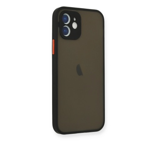 iPhone 12 Mini Kılıf Montreal Silikon Kapak - Siyah