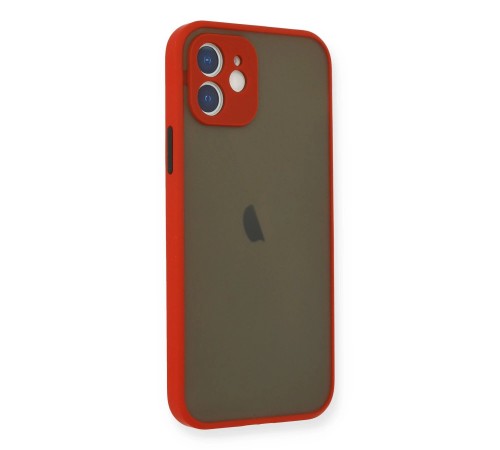 iPhone 12 Mini Kılıf Montreal Silikon Kapak - Kırmızı