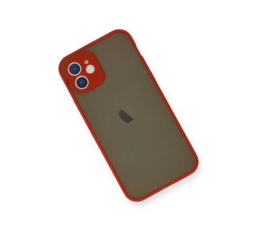 iPhone 12 Mini Kılıf Montreal Silikon Kapak - Kırmızı
