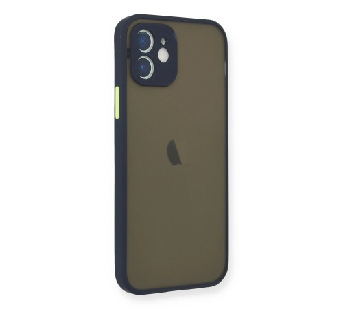 iPhone 12 Mini Kılıf Montreal Silikon Kapak - Lacivert