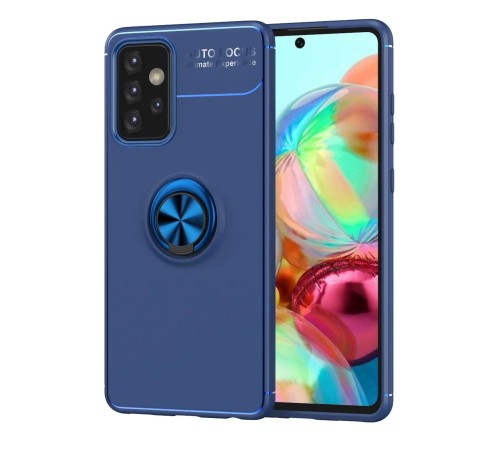 Samsung Galaxy A72 Kılıf Range Yüzüklü Silikon - Mavi Samsung Galaxy A72 Kılıf Range Yüzüklü Silikon - Mavi