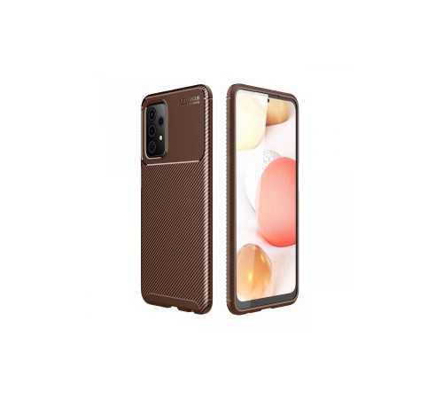 Samsung Galaxy A52 Kılıf Auto Focus Karbon Kapak - Kahverengi Samsung Galaxy A52 Kılıf Auto Focus Karbon Kapak - Kahverengi
