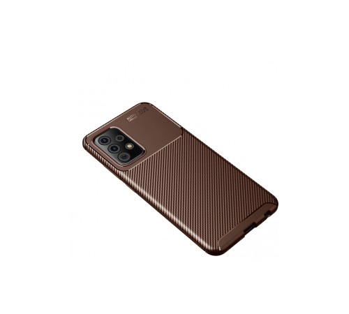 Samsung Galaxy A72 Kılıf Auto Focus Karbon Kapak - Kahverengi Samsung Galaxy A72 Kılıf Auto Focus Karbon Kapak - Kahverengi