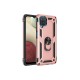 Samsung Galaxy A12 Kılıf Sofya Yüzüklü Silikon Kapak - Rose