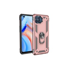 Oppo Reno 4 Lite Kılıf Sofya Yüzüklü Silikon Kapak - Rose