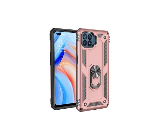 Oppo Reno 4 Lite Kılıf Sofya Yüzüklü Silikon Kapak - Rose Oppo Reno 4 Lite Kılıf Sofya Yüzüklü Silikon Kapak - Rose