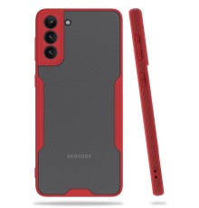 Samsung Galaxy S21 Plus Kılıf Platin Silikon - Kırmızı