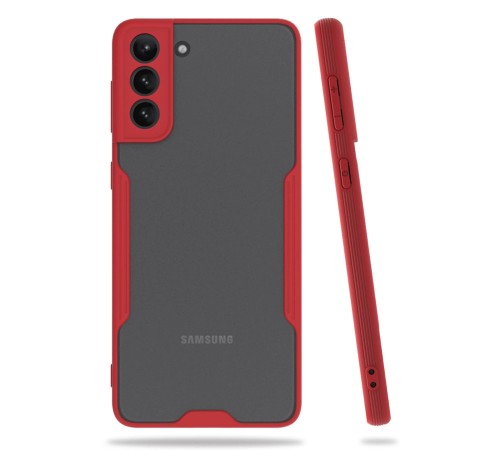 Samsung Galaxy S21 Plus Kılıf Platin Silikon - Kırmızı Samsung Galaxy S21 Plus Kılıf Platin Silikon - Kırmızı