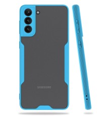 Samsung Galaxy S21 Plus Kılıf Platin Silikon - Mavi