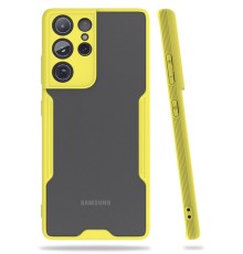 Samsung Galaxy S21 Ultra Kılıf Platin Silikon - Sarı