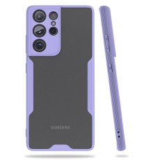 Samsung Galaxy S21 Ultra Kılıf Platin Silikon - Lila