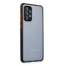 Samsung Galaxy A52 Kılıf Miami Şeffaf Silikon - Siyah