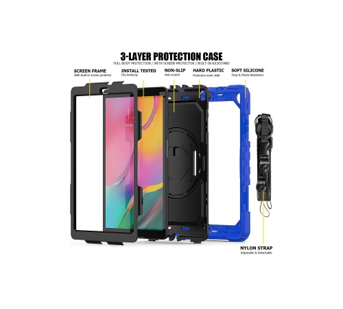 Samsung Galaxy T510 Tab A 10.1 Kılıf Pars Tablet Kapak - Mavi Samsung Galaxy T510 Tab A 10.1 Kılıf Pars Tablet Kapak - Mavi