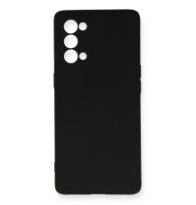 Oppo Reno 5 Kılıf Nano içi Kadife Silikon - Siyah